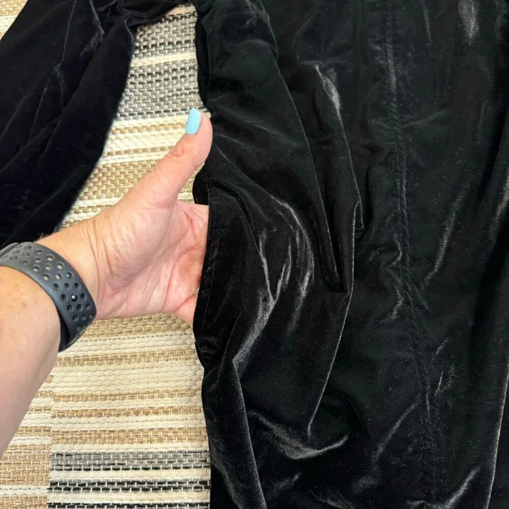 Free People Women's Chelsea Mini Dress Long Sleeve Low Open-Back Black‎ Size S